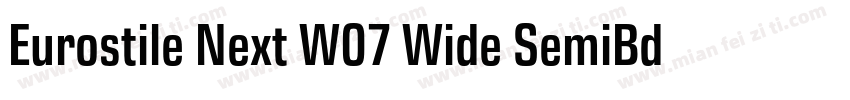 Eurostile Next W07 Wide SemiBd字体转换